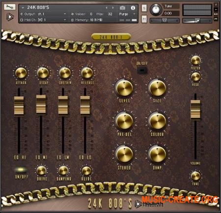 Global Audio Tools 24K 808s (KONTAKT) - библиотека 808-х Global Audio Tools 24K 808s (KONTAKT) - библиотека 808-х