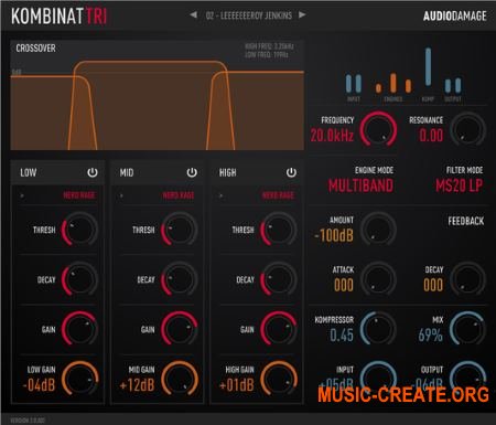 Audio Damage AD037 Kombinat Tri v3.0.3 WiN OSX RETAiL (SYNTHiC4TE) - плагин дисторшн