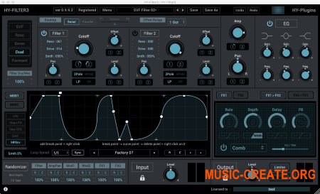 HY-Plugins HY-Filter3 v1.1.0 WiN / OSX (Team R2R) - фильтр эффект