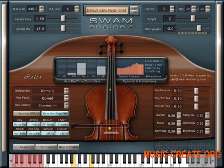 Audio Modelling SWAM engine SWAM Cello v2.0.1 CE (Team V.R) - виртуальная виолончель