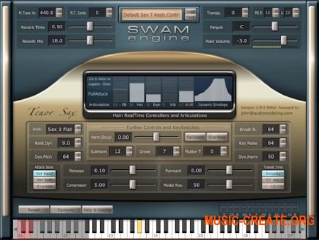 Audio Modelling SWAM Engine SWAM Soprano Sax v2.7.0 CE (Team V.R) - виртуальный саксофон