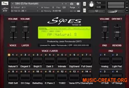 Júnior Porciúncula Yamaha S90 ES v1.6 (KONTAKT) - библиотека синтезатора Júnior Porciúncula Yamaha S90 ES v1.6 (KONTAKT) - библиотека синтезатора