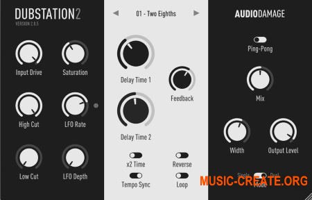Audio Damage AD036 Dubstation 2 v2.0.4 WiN-OSX RETAiL (SYNTHiC4TE) - плагин дилэй