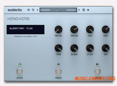 Audiority XenoVerb v1.0.5 WiN / OSX (Team R2R) - плагин ревербератор