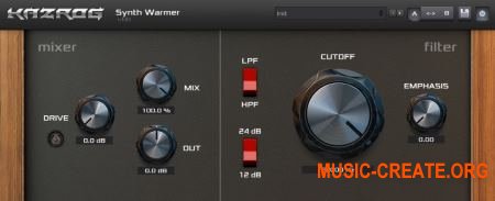 Kazrog Synth Warmer v1.0.1 WiN OSX (Team R2R) - аналоговый фильтр / сатуратор