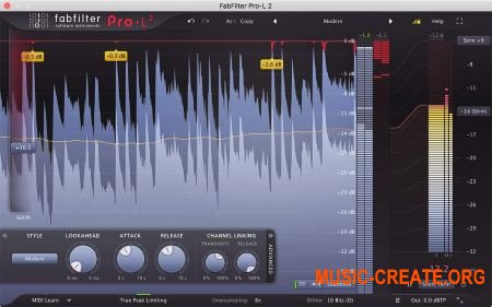 FabFilter Pro-L v1.25 (Team R2R) - плагин лимитер FabFilter Pro-L v1.25 (Team R2R) - плагин лимитер