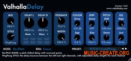 Valhalla DSP ValhallaDelay v1.0.3.2 WIN OSX (Team R2R) - плагин дилэй