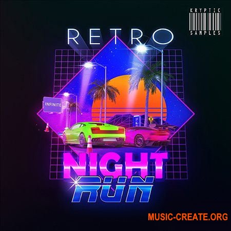 Kryptic Samples Retro Night Run (WAV MiDi) - сэмплы Synthwave, Retro