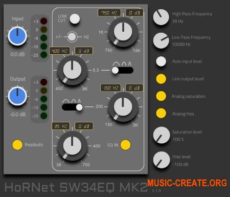 HoRNet SW34EQ MK2 v2.1.2 WiN-OSX RETAiL (SYNTHiC4TE) - эквалайзер