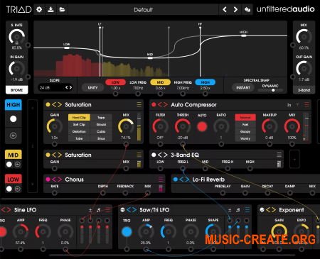 Unfiltered Audio TRIAD v1.0.0 (Team R2R) - виртуальный трехполосный модульный процессор Unfiltered Audio TRIAD v1.0.0 (Team R2R) - виртуальный трехполосный модульный процессор