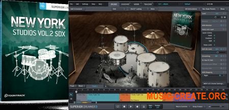 Toontrack New York Studios Vol.2 SDX v1.5.0 (SDX Sound Expansion) - библиотека ударных Toontrack New York Studios Vol.2 SDX v1.5.0 (SDX Sound Expansion) - библиотека ударных