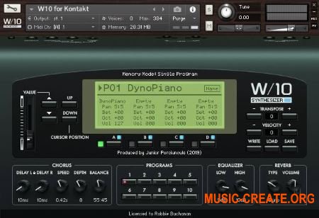 Júnior Porciúncula W-10 (KONTAKT) - библиотека синтезатора Korg 01 / W Júnior Porciúncula W-10 (KONTAKT) - библиотека синтезатора Korg 01 / W