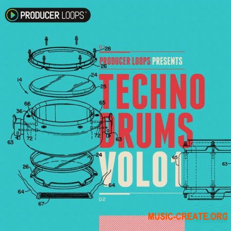 Producer Loops Techno Drums Vol 1 (MULTiFORMAT) - сэмплы Techno
