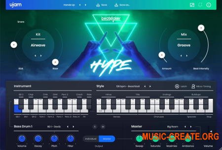 UJAM Beatmaker HYPE v2.1.0 (Team R2R) - виртуальный ударный инструмент