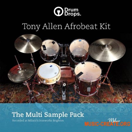 DrumDrops Tony Allen Afrobeat Kit: Multi Sample Pack (MULTiFORMAT) - сэмплы ударной барабанной установки