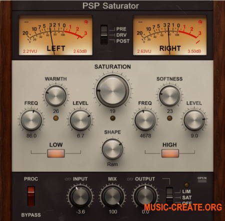 PSPaudioware PSP Saturator v1.0.0 (Team R2R) - аналоговый сатуратор