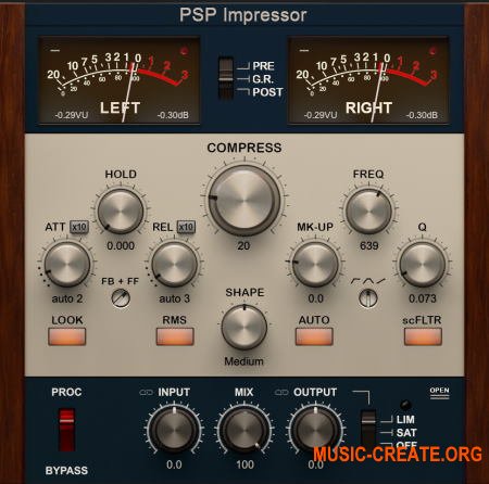 PSPaudioware PSP Impressor v1.0.0 (Team R2R) - плагин компрессии