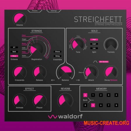 Waldorf Streichfett v1.0.0 WiN macOS (Team R2R) - струнный синтезатор