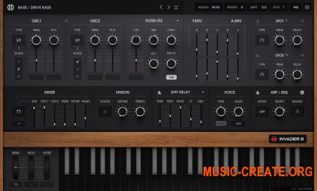 E-Phonic Invader 2 v1.0.10 WIN / v1.0.11 MAC (Team R2R) - полифонический синтезатор