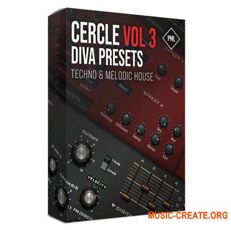 Production Music Live Cercle Sounds Vol 3 - Diva Preset Pack for Techno and Melodic House (Diva presets)