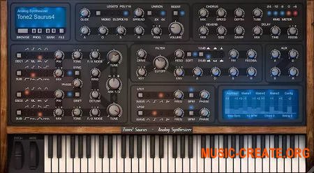 Tone2 - Saurus v1.0 VSTi x86 x64 (Team VTX) - аналоговый синтезатор