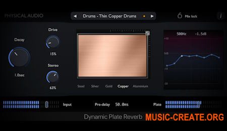 Physical Audio Dynamic Plate Reverb v3.1.7 (Team R2R)