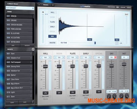 Overloud - REmatrix 1.0.0 WiN / Mac OSX - конволюционный ревербератор