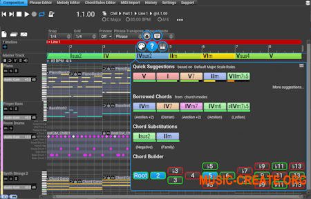 MusicDevelopments - RapidComposer v2.9 WiN/MAC (Team R2R) - программа для создания музыки