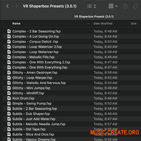 Virtual Riot VR Shaper Box Presets