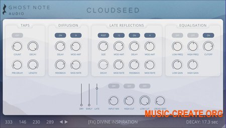 Ghost Note Audio Cloud Seed Algorithmic Reverb v2.2.1 (BUBBiX)