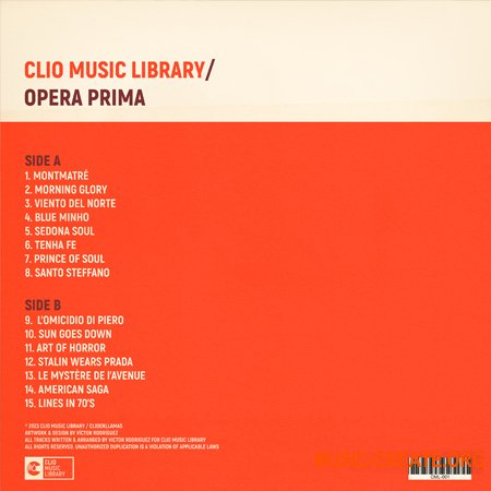 Clio Music Library Opera Prima 001