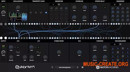 GlitchMachines Quadrant VST AU v1.1 MAC/WiN - модульный генератор звука, процессор эффектов