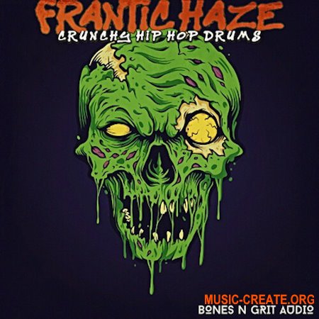 Bones N Grit Audio Frantic Haze: Crunchy Hip Hop Drums (WAV)