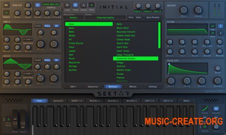Initial Audio Sektor v1.2.2  (Team R2R) - полифонический волновой синтезатор