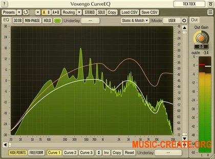Voxengo - CurveEQ v3.3 WiN/OSX (ASSiGN) - плагин эквалайзер
