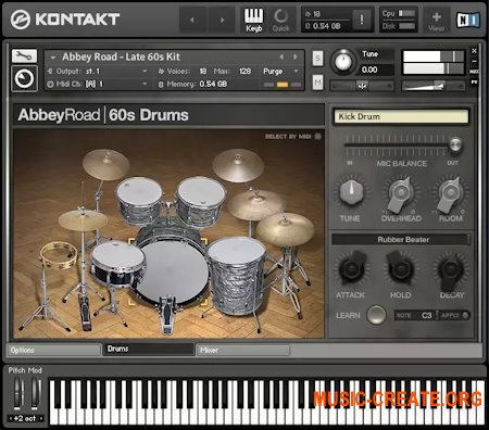 Native Instruments - Abbey Road: 60s Drummer (KONTAKT) - библиотека барабанной установки