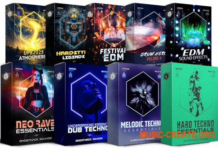 Ghosthack Ultimate Techno Bundle 2025 (WAV, MiDi, Serum presets)