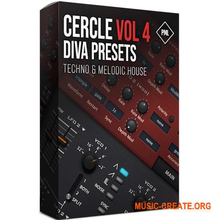 Production Music Live Cercle Sounds Vol 4 - Diva Preset Pack for Techno and Melodic House (Diva presets)