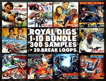 Dave Zeke Royal Digs Volumes 1-10 BUNDLE 300 Prechopped Samples + 20 BONUS Break Loops