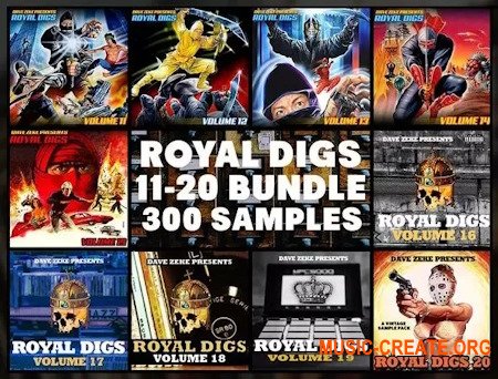 Dave Zeke Royal Digs Volumes 11-20 BUNDLE 300 Prechopped Samples