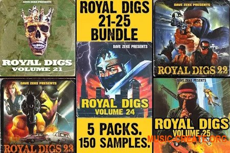 Dave Zeke Royal Royal Digs Volumes 21-25 BUNDLE 150 Prechopped Samples