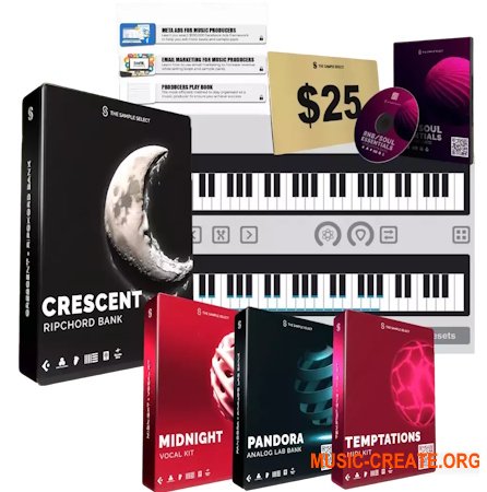 The Sample Select Crescent Ripchord Bank and Bonuses (WAV, MiDi, Analog Lab Bank, Ripchord Bank)