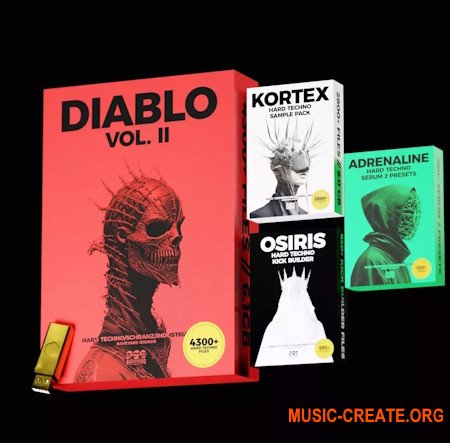 Raveyard Sounds Diablo Vol.2 Hard Techno Essentials Bundle (WAV MiDi Serum Presets)