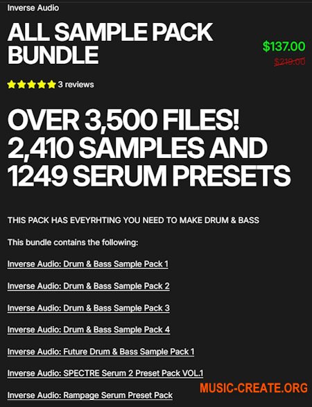 Скидываемся: Inverse Audio: ALL SAMPLE PACK BUNDLE