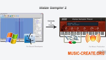 Maize Soft Maize Sampler 2 v2.4.2 WiN/OSX (Team R2R) - инструмент для создания виртуальных инструментов