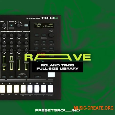 PresetGround Rave - Roland TR-8s Full-Size Library (WAV)