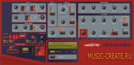 VST Lead Editor 1.3.2 от reKon audio - MIDI контроллер