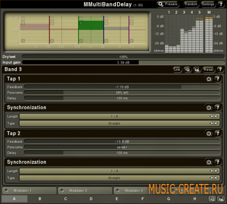 MMultiBandDelay 1.02 от MeldaProduction - дэлей / delay