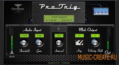 ProTrig 1.3 от Centipeak - звукозапись для MIDI