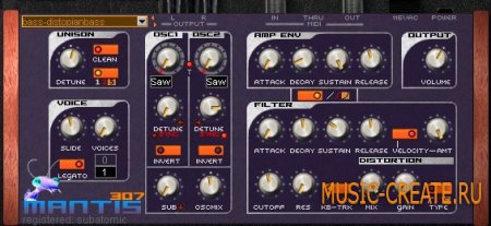 Subatomic Labs Mantis307 VSTi v1.9.6.2 (TEAM R2R) - аналоговый синтезатор